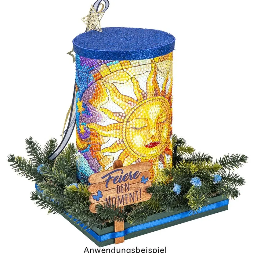 LED-Säule, weißes Licht, 13cm hoch, inkl. Timer