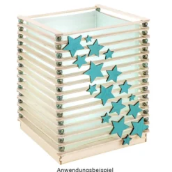LED-Säule, weißes Licht, 13cm hoch, wiederaufladbar, Timer-Funktion