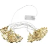 LED-Tannenbaum-Lichterkette, 10 LED-Lämpchen warmweiß mit goldenen Tannenbäumen