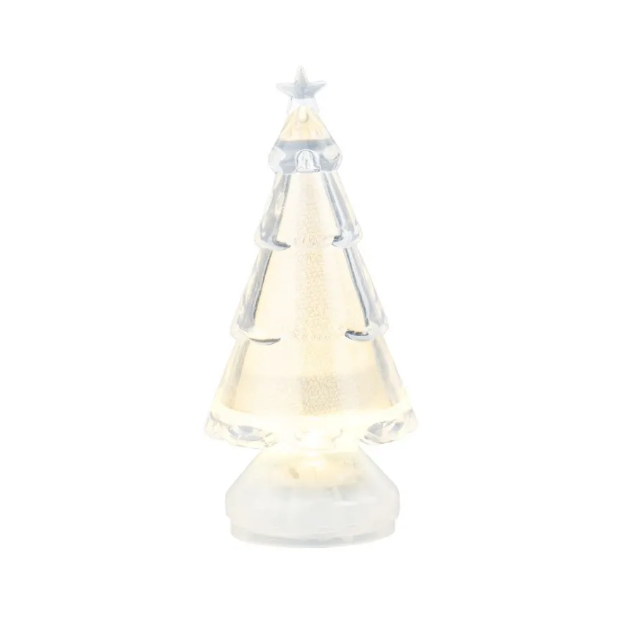 LED-Tannenbäume, 11cm hoch, Ø5cm, warmweiß, inkl. Timerfunktion, 2 Stück