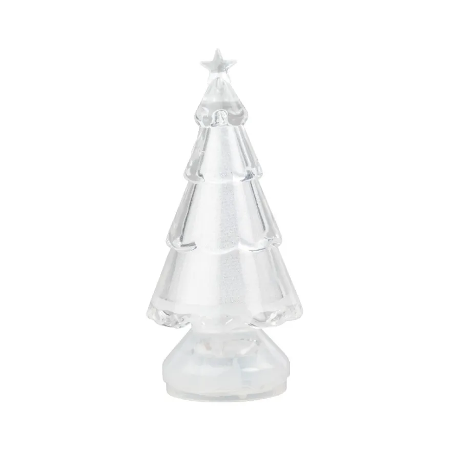 LED-Tannenbäume, 11cm hoch, Ø5cm, warmweiß, inkl. Timerfunktion, 2 Stück