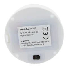 LED-Teelichter, Ø 6,5cm, 5cm hoch, weiß, mit warmem Flackereffekt, 2 Stück