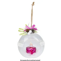 LED-Teelichter, facettiert, transparent, 5cm hoch, 6 Stück
