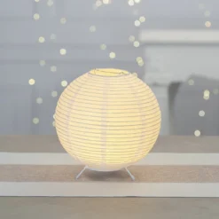 LED-Tischlampe, aus Papier, 21,5cm hoch, mit Timer-Funktion