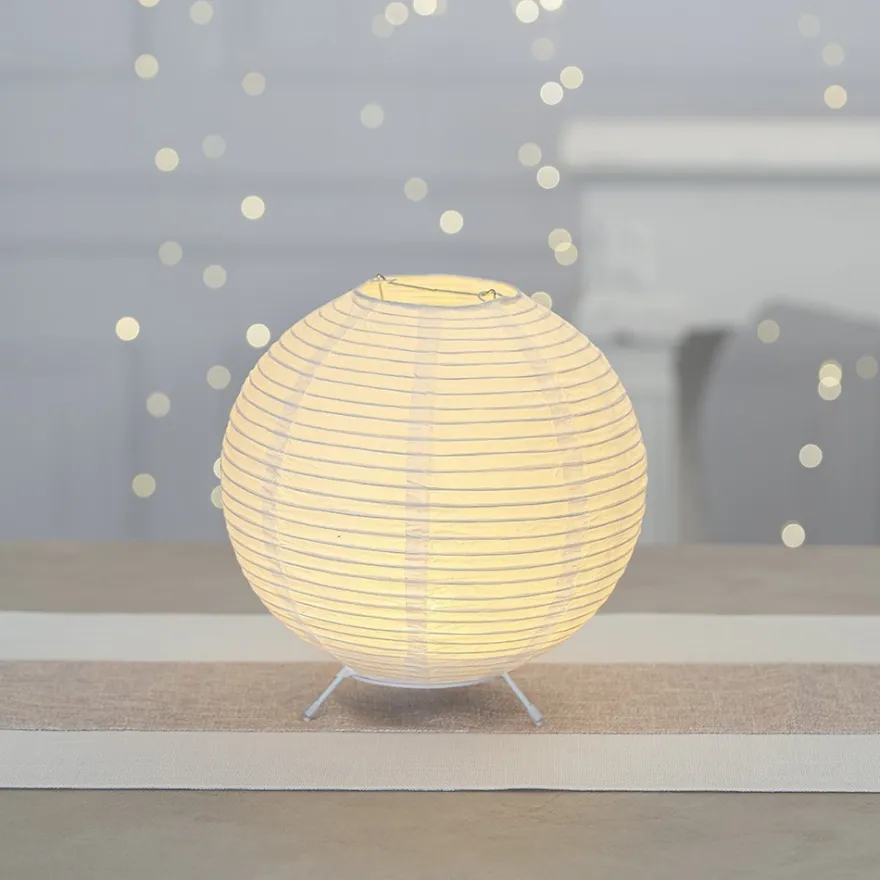 LED-Tischlampe, aus Papier, 21,5cm hoch, mit Timer-Funktion