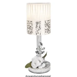 LED-Tischlampe, Kristalloptik 2, 24,6cm hoch, dimmbar, wiederaufladbar