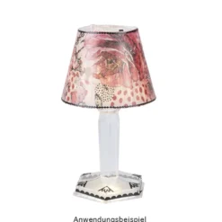 LED-Tischlämpchen, Kristalloptik 2, transparent, 12cm hoch, 2 Stück