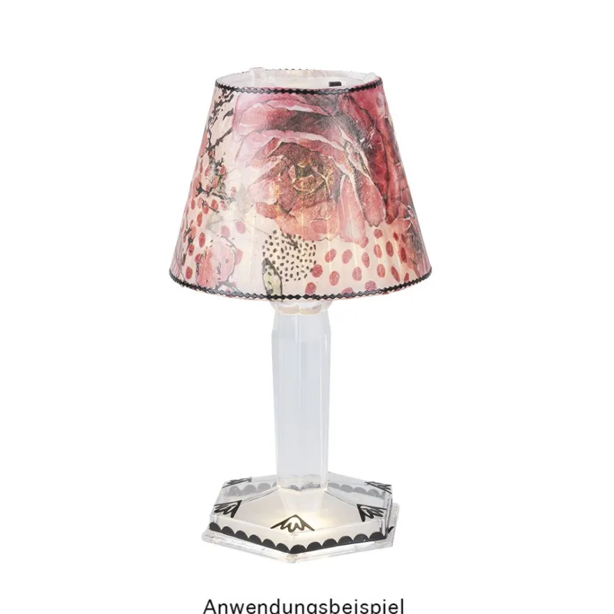 LED-Tischlämpchen, Kristalloptik 2, transparent, 12cm hoch, 2 Stück