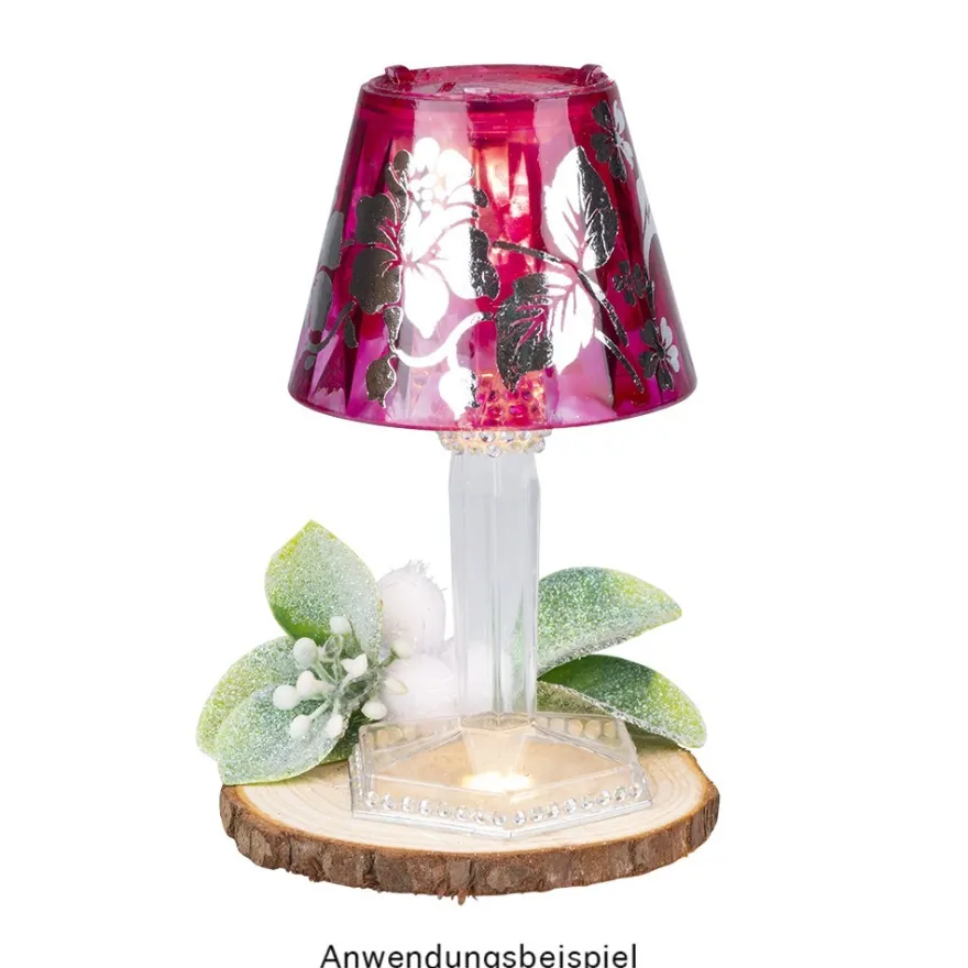LED-Tischlämpchen, Kristalloptik 1, transparent, 12cm hoch, 2 Stück