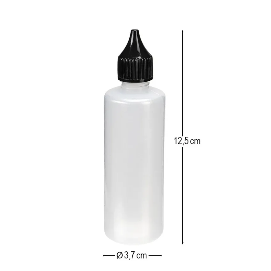 Leerflaschen, für je 90 ml Inhalt, Ø 3,7cm, 12,5 cm hoch, 4 Stück