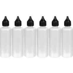 Leerflaschen, für je 90 ml Inhalt, Ø 3,7cm, 12,5 cm hoch, 6 Stück