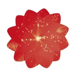 Lichteffekt-Blume, Diamant-Effekt, Ø6cm, rot, 10er Set
