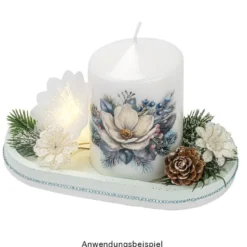 Lichteffekt-Blume, Diamant-Effekt, Ø6cm, transparent, 10er Set
