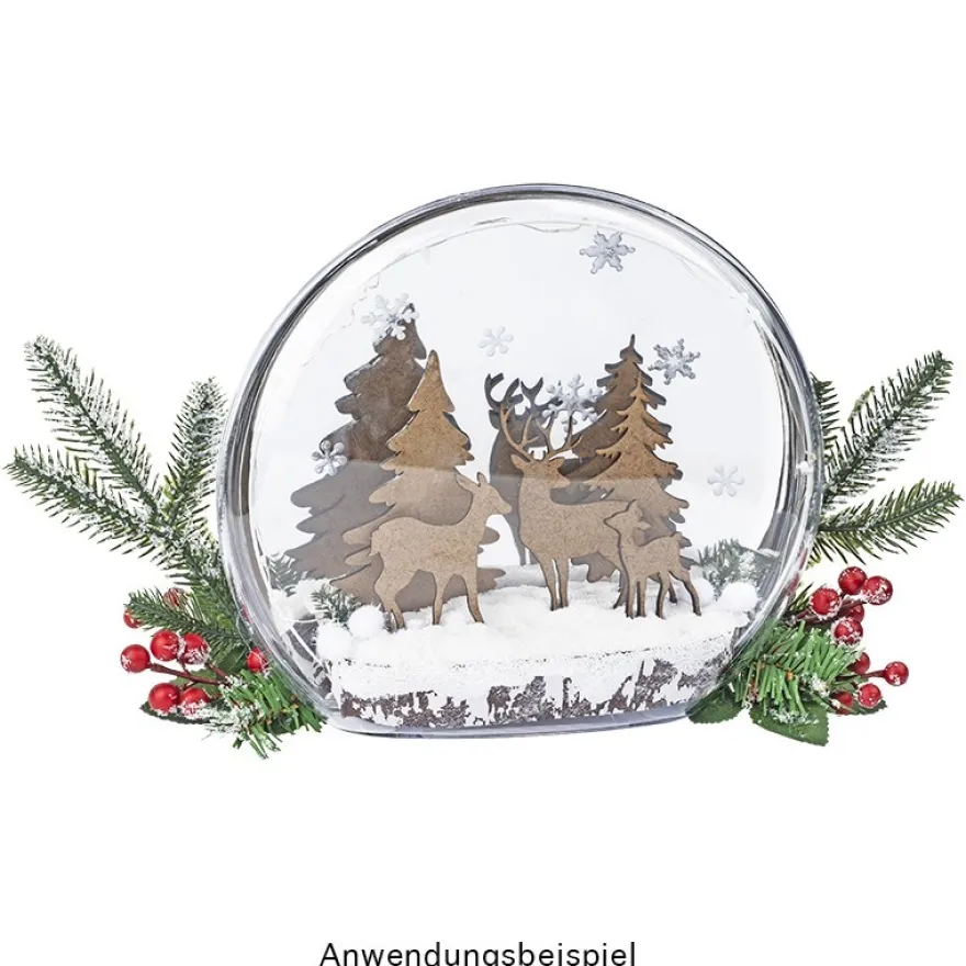 Magic Medaillon, zum Aufstellen, 2-teilig, 25cm x 22cm x 8,5cm, 1 Draht-Rundbogen, 10 Kabelbinder