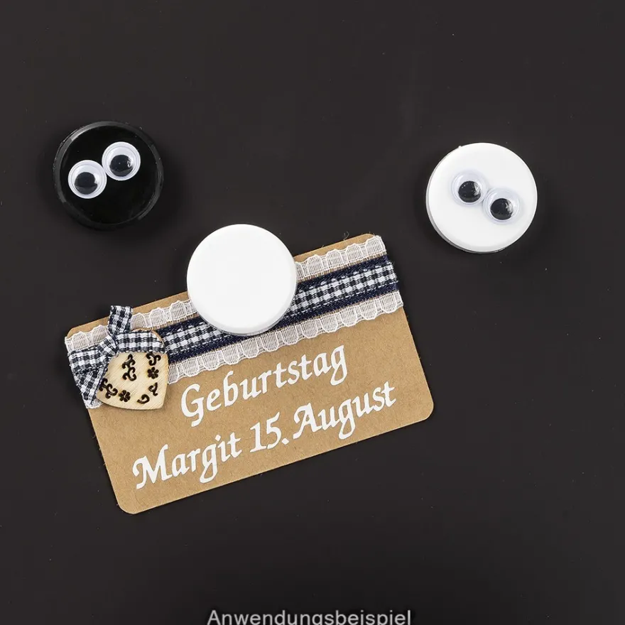 Magnete, Ø 3cm, 1cm hoch, schwarz, 10 Stück