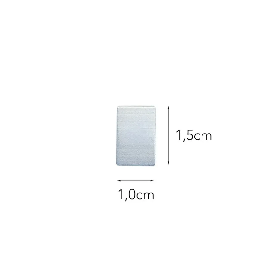 Magnete rechteckig, 10 Magnete 1,5cm x 1cm, 10 Metallscheiben 1,7cm x 1,2cm, 10 Stück