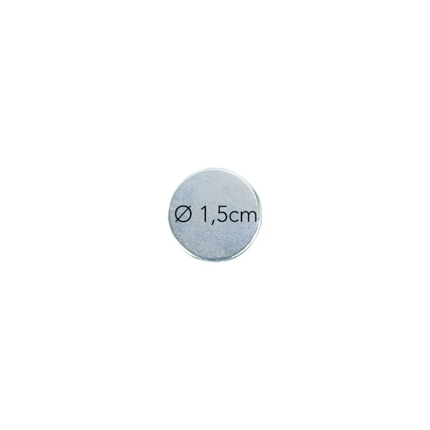 Magnete rund, 10 Magnete Ø 1,5cm, 10 Metallscheiben Ø 1,7cm, 10 Stück
