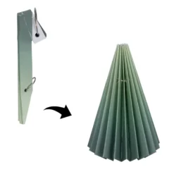 Magnet-Falt-Tanne, Design 4, Ø8,5cm, 12,5cm hoch, 180g/m², inkl. Tannenspitze
