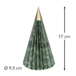 Magnet-Falt-Tanne, Design 3, Ø9,5cm, 17cm hoch, 180g/m², inkl. Tannenspitze