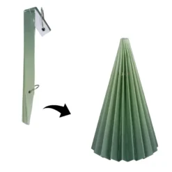 Magnet-Falt-Tanne, Design 4, Ø9,5cm, 17cm hoch, 180g/m², inkl. Tannenspitze