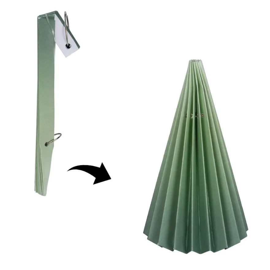 Magnet-Falt-Tanne, Design 4, Ø9,5cm, 17cm hoch, 180g/m², inkl. Tannenspitze