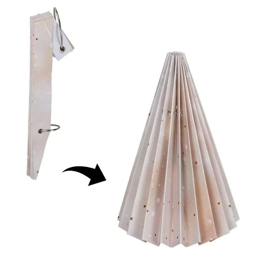 Magnet-Falt-Tanne, Design 1, Ø8,5cm, 12,5cm hoch, 180g/m², inkl. Tannenspitze