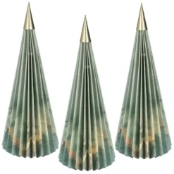 Magnet-Falt-Tannen, Design 5, Ø10cm, 22,3cm hoch, 180g/m², inkl. Tannenspitzen, 3 Stück