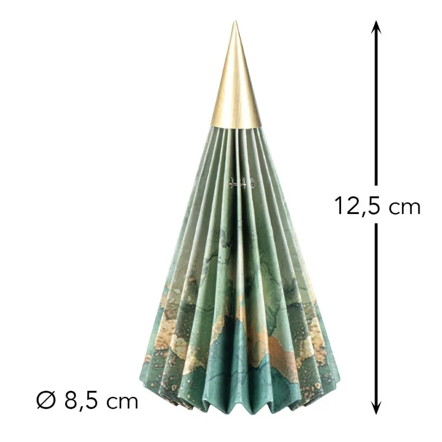 Magnet-Falt-Tannen, Design 5, Ø8,5cm, 12,5cm hoch, 180g/m², inkl. Tannenspitzen, 3 Stück
