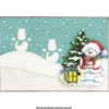 Magnet-Stanzer, Schneemann, 3,3cm x 3,6cm