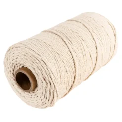 Makramee-Garn, Ø 3mm, 250m, auf Rolle, naturweiß