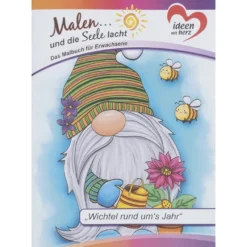 Malbuch: Malen... und die Seele lacht "Wichtel rund ums Jahr", DIN A4, 10 Seiten