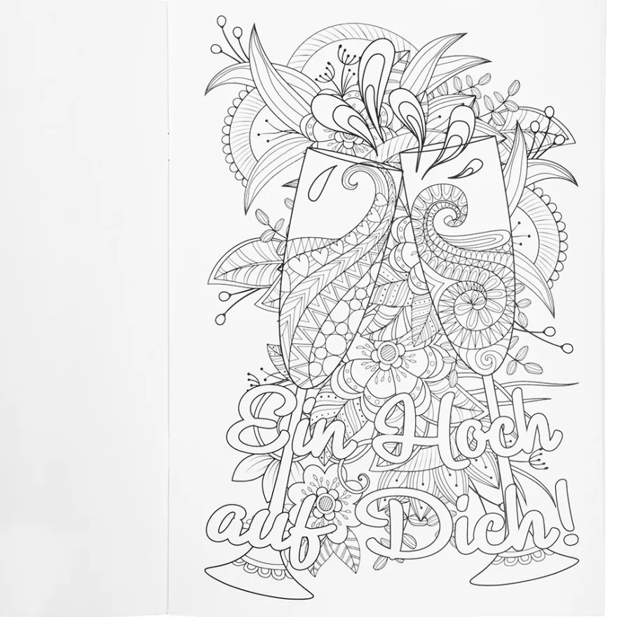Malbuch: Malen... und die Seele lacht "Zum Geburtstag", DIN A4, 10 Seiten