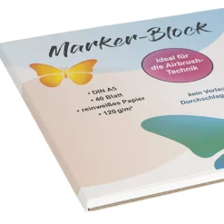 Marker-Block, DIN A5, 120g/m², reinweißes Papier, 40 Blatt