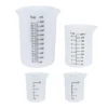 Messbecher, Silikon, mit Zubehör: 4 Messbecher, 3 Rührstäbe, 10 Pipetten, 1 Pinzette, 18-teilig
