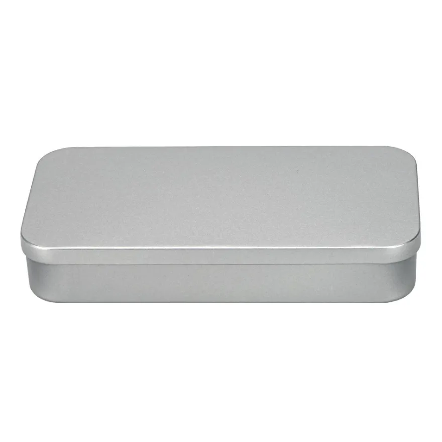 Metall-Boxen, 20,3cm x 10,3cm x 3,5cm, mit Scharnierdeckel, 3 Stück