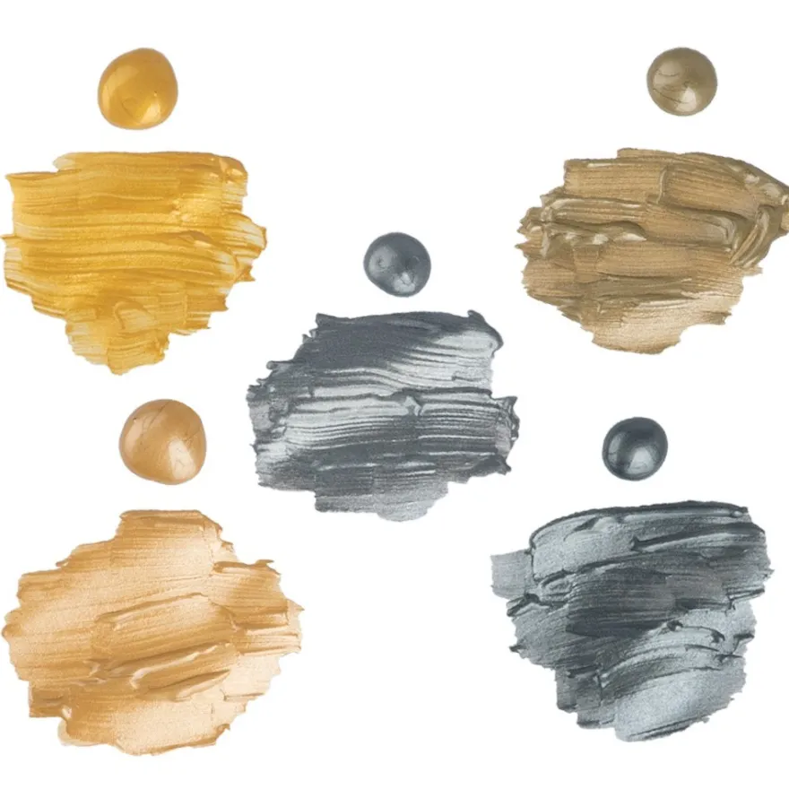 Metallic-Acrylfarben, verschiedene Farben à 120ml, 5 Stück