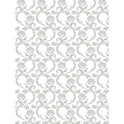 Metallic-Bügeltransfer, Hintergrund, Florale Ornamente, 25cm x 34cm, silber glänzend