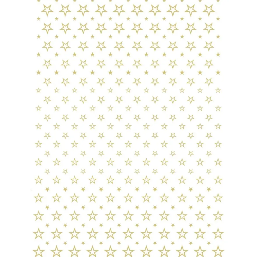 Metallic-Bügeltransfer, Hintergrund, Sterne, 25cm x 34cm, gold glänzend