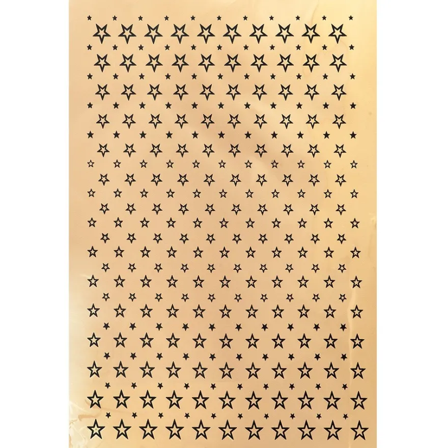 Metallic-Bügeltransfer, Hintergrund, Sterne, 25cm x 34cm, gold glänzend