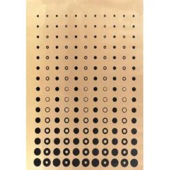 Metallic-Bügeltransfer, Hintergrund, Punkte & Kreise, 25cm x 34cm, gold glänzend