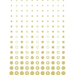 Metallic-Bügeltransfer, Hintergrund, Punkte & Kreise, 25cm x 34cm, gold glänzend