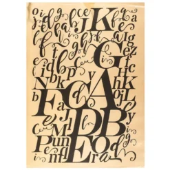 Metallic-Bügeltransfer, Hintergrund, Buchstaben, 25cm x 34cm, gold glänzend