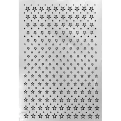 Metallic-Bügeltransfer, Hintergrund, Sterne, 25cm x 34cm, silber glänzend