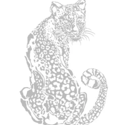 Metallic-Bügeltransfer, Leopard, DIN A4, silber glänzend