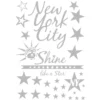 Metallic-Bügeltransfer, New York, DIN A4, silber glänzend