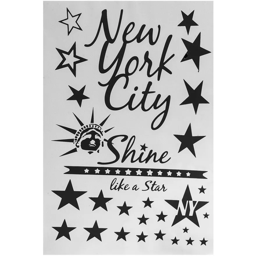 Metallic-Bügeltransfer, New York, DIN A4, silber glänzend