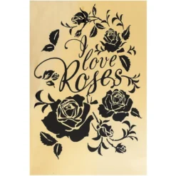 Metallic-Bügeltransfer, Rosen 3, DIN A4, gold glänzend