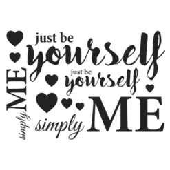 Metallic-Bügeltransfers, DIN A4, Statement 1, schwarz