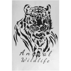 Metallic-Bügeltransfer, Tiger, DIN A4, silber glänzend