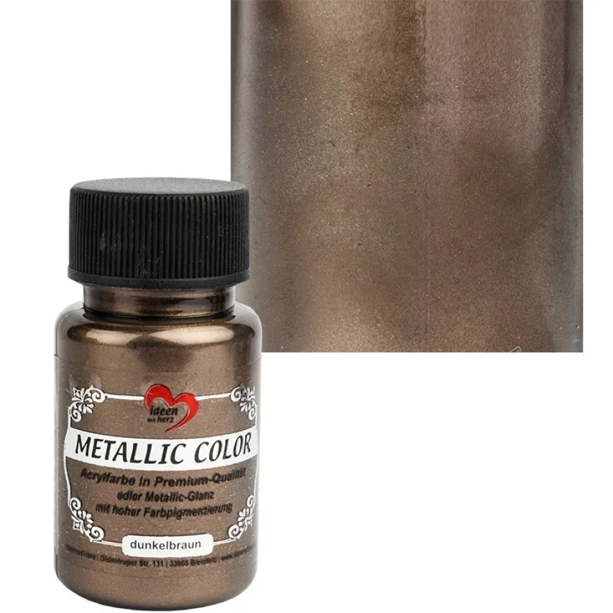 Metallic Color, dunkelbraun, 50ml